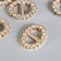 Decor for creativity plastic buckle "oval" gold with rhinestones 2.3x1.9x0.2 cm