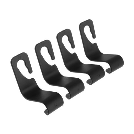 Torso hook on the headrest, set 4 pcs, black-3