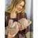 Knitted Knot Killed with Pure Love Tot hat, height 74 cm, beige color