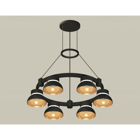 Suspended Ambrella Light, XR92051002, GX53 LED 12 W, Black Sand, Gold Gold, Transparent
