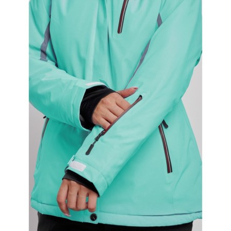 Ski costume female winter, size 42, turquoise color-7
