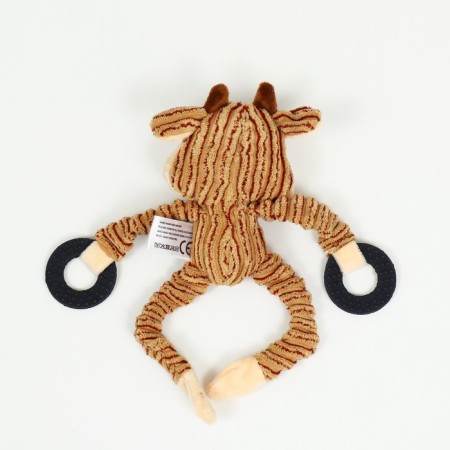 Textile toy with rubber rings "Bull", 26 x 10 cm-4