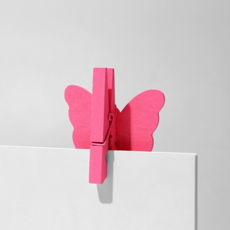 Cretaceous price tag on the leg "Butterfly, 2 pcs. in a set, 1.5 × 10 × 8 cm, pink color-2