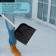 Plastic shovel, bucket 430 × 360 mm, with a galvanized bar, wooden stalk, "Blizzard"