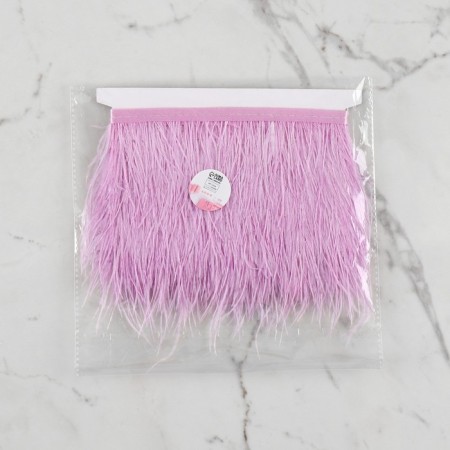 Braid with ostrich feathers, 8-10 cm, 5 ± 0.5 m, lilac color-4