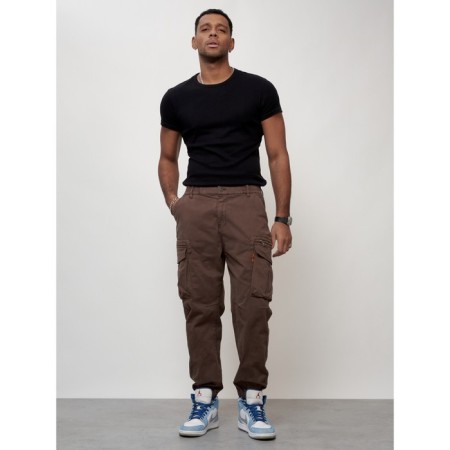 Cargo jeans men, size 44-46, brown color