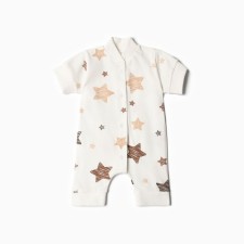 Песочник Bloom Baby Звездочки с кор. рукавом, р. 68 см, молочный