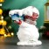 Snowman Snowman with a gift 12cm