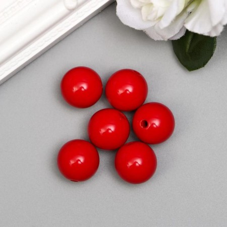Beads for creativity plastic "Scarlet beads" set of 16 grams 1.6x1.6 cm-1