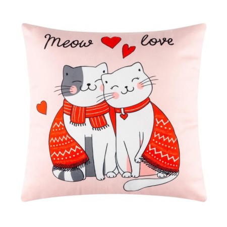 Pillow New Year's Ethel Love, 40x40 cm, velor, 100% p/e