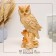 Figure "Filin on the stump is large" beige, 40x15x15cm