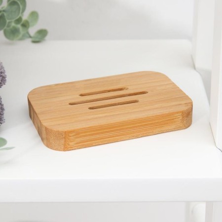 Soap dish, 11.5 × 8 × 1.7 cm, bamboo-3