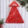 New Year's cap with brilliance, 26x38 cm, red