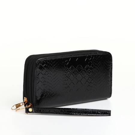 Women's wallet on lightning, black color