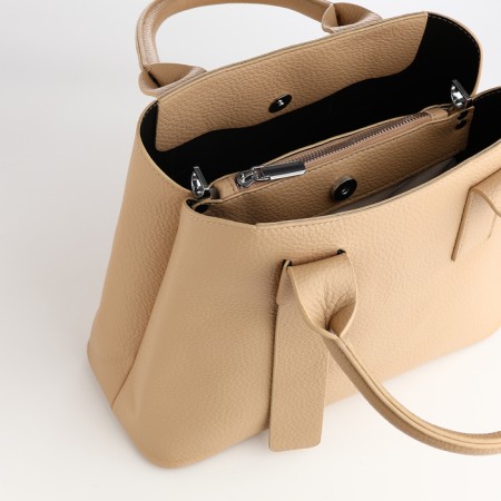 Women's bag with zipper, Textura, average size, beige color-8