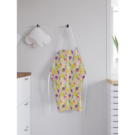 Apron kitchen with a photo print "Tulip paradise", adjustable, size OS-1