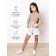 TOP for a girl with long sleeves on Generation ties, height 152 cm, beige color