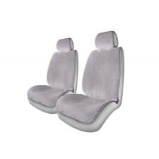 Alpaca capes, artificial fur, set 2 pcs, light gray