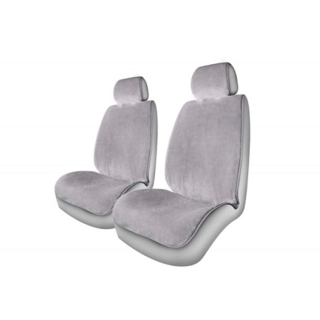 Alpaca capes, artificial fur, set 2 pcs, light gray