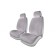 Alpaca capes, artificial fur, set 2 pcs, light gray