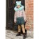Coat for girls, height 116 cm, beige color