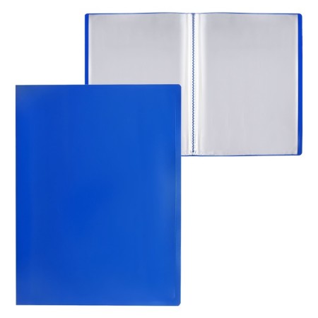 Folder with 40 A4 inserts, 500 μm, calligrata, texture "sand", blue