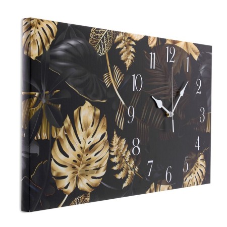 Carty clock is wall-mounted, on canvas, interior, silent "leaves", 35 x 60 cm-2