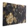 Carty clock is wall-mounted, on canvas, interior, silent "leaves", 35 x 60 cm