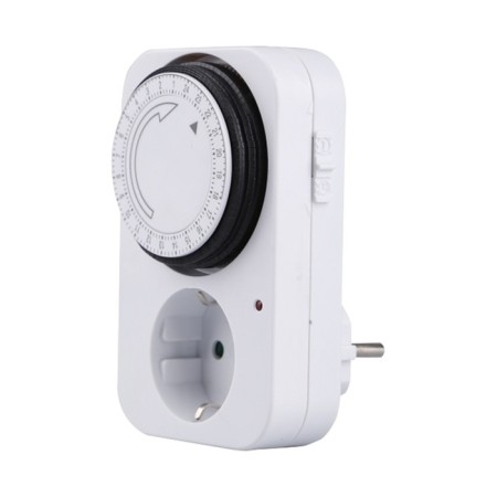 Mechanical timer, ’premium’, weekly 3680W, interval: 120min. 12 vn/day white, 0516-1