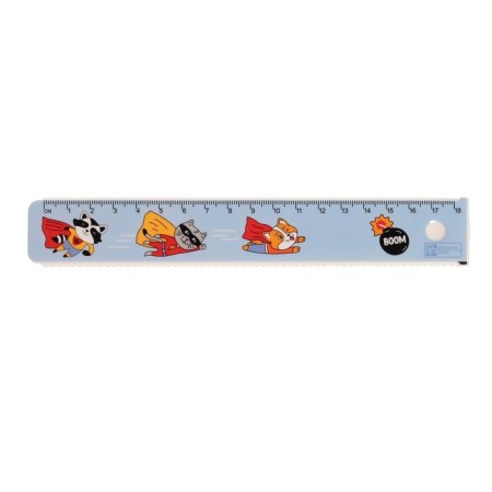 Penal case with a ruler, 64 x 210 x 25 mm, plastic, "animals"-6