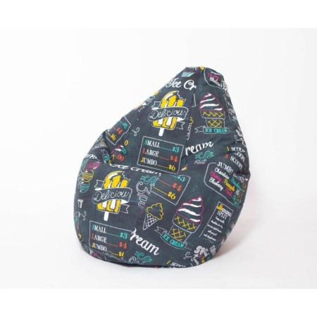 Mear-pear armchair medium, diameter 75 cm, height 120 cm, printer Aiskrim-2