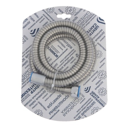 Shower hose "Center of plumbing", 150 cm, conical nut, Rus/IMP, stainless steel-4