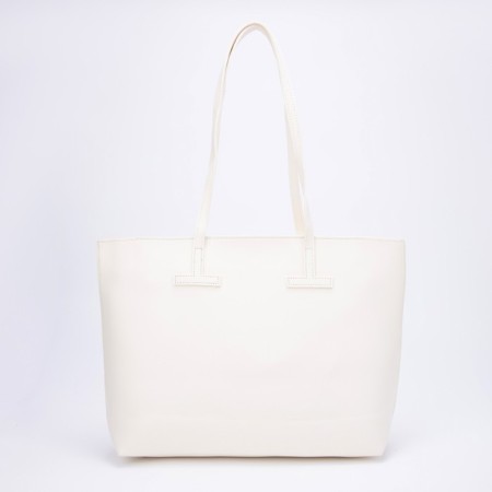 Zipper bag with lightning, white color