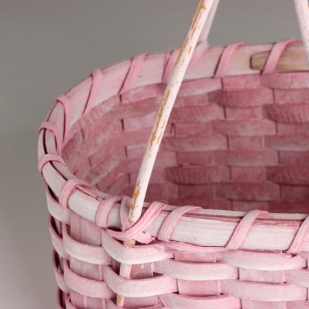 Wicker basket, 24x10.5x34 cm, pink-1