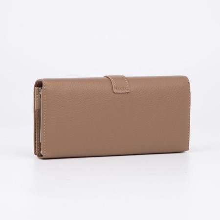 Women's wallet on magnets, beige color-1