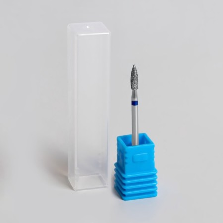Diamond cutzes for manicure "Flame", medium grain, 2.3 × 8 mm, in a plastic case-2