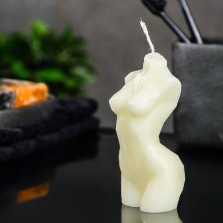 Figure candle "Female Crystal" Milk, 10cm-2