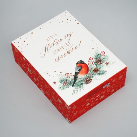 Folding box “Happiness in the New Year!”, 22 x 30 x 10 cm, New Year-2