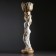 Figure "Girl Standing Kashpo on the head is medium" White-Bronza, 1.5 l / 19x80x19cm