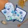 Kitchen "Blue Flowers" mittens-seizure 20x28cm, 19x19cm tack, 100% HL