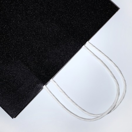Paper gift package with glitter black, 21 x 11 x 27 cm-2