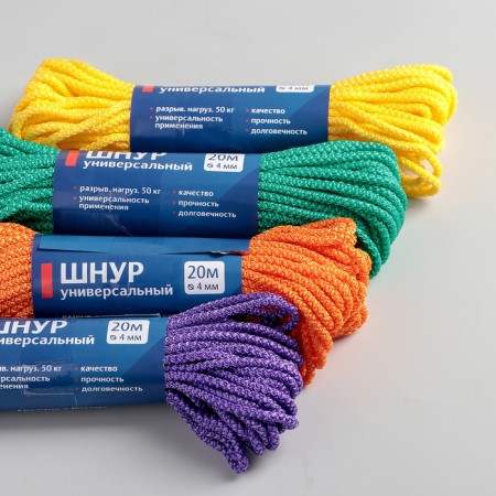 Universal cord with core of PP, D = 4 mm, 20 m, color mix-7