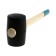 Kiyanka tundra, wooden handle, black rubber, 650 g