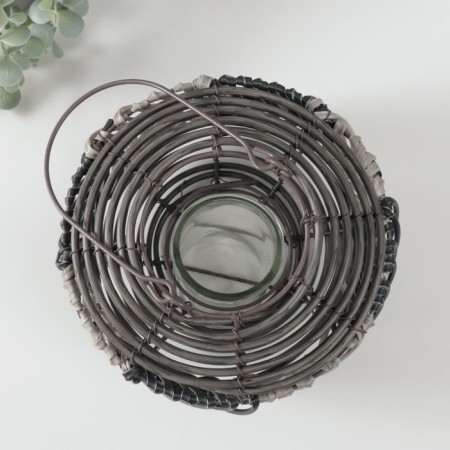 Climber Plastic for 1 candle "Vine leaf" black and white 11x22x18 cm-2