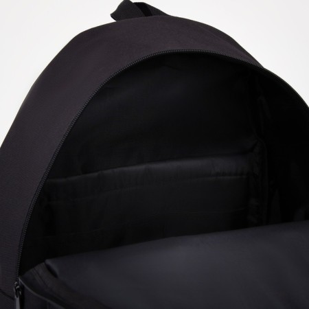 A backpack with a zipper, black color, "anime"-3