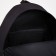 A backpack with a zipper, black color, "anime"