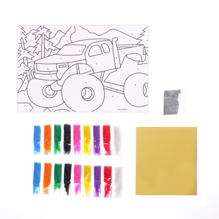 Set for creativity. Shining fresco "Cool car"-3