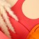Blooper for feeding plastic with pocket coneiner, pink color