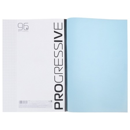 A4 notebook, 96 sheets in a cage, progressive, plastic cover, block 65 g/m2, turquoise-3