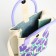 Bag on the "Chosulka" button, beige/lilac color